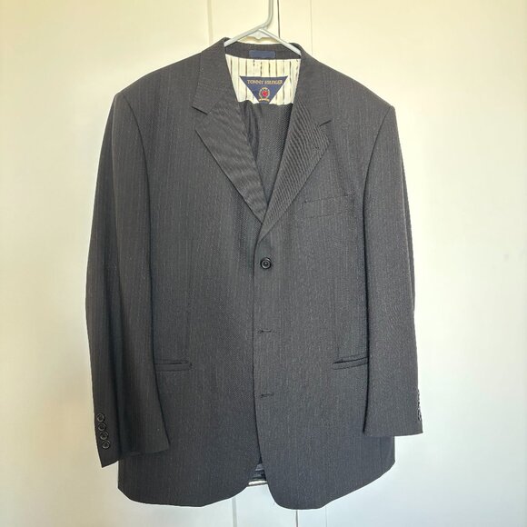 Vintage Tommy Hilger Triple Button Pinstripe Suit - Picture 1 of 13